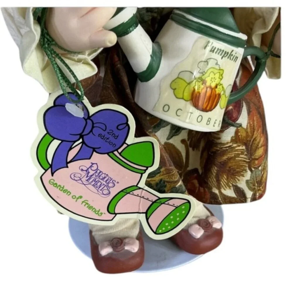 Vintage Collectible Doll with Stand Precious Moments 1434 Pumpkin October 1995